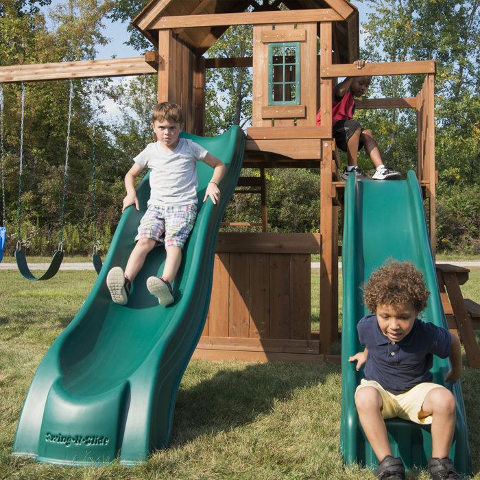SwingnSlide Knightsbridge Deluxe Swing Set & Reviews Wayfair